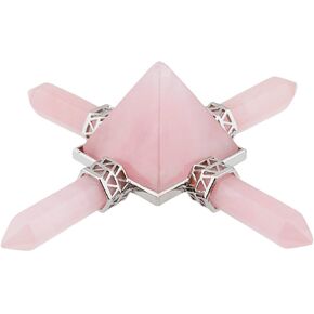 Rockcloud Pyramid Energy Generator, Reiki Chakra Healing Crystal Stone,Rock Quartz