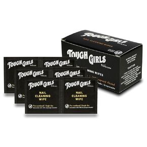 TOUGH GIRLS | Nail Cleaning Alcohol Wipe & Prep Pads | 70% Alcohol | Individually Wrapped, 2-Ply, Disposable, Sterile Pads (100 qty)