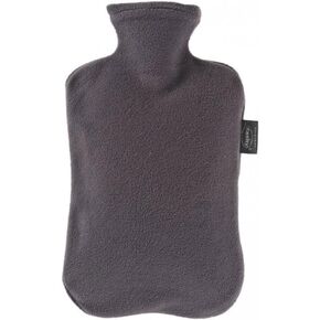 Fashy Hot Water Bottle with Fleece Cover, 2.0 L, Charcoal