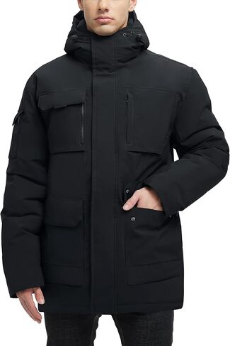 Winter Coats for Men Waterproof Winter Jackets for Men Warm Padded Jacket with Hood Windbreaker in Saudi Arabia