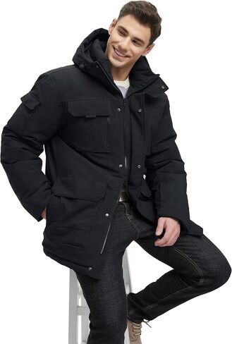 Winter Coats for Men Waterproof Winter Jackets for Men Warm Padded Jacket with Hood Windbreaker in Saudi Arabia