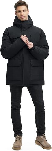 Winter Coats for Men Waterproof Winter Jackets for Men Warm Padded Jacket with Hood Windbreaker in Saudi Arabia