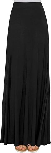 Lock and Love Women's Styleish Print/Solid High Waist Flare Long Maxi Skirt in Saudi Arabia