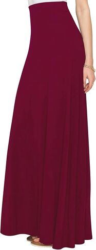Lock and Love Women's Styleish Print/Solid High Waist Flare Long Maxi Skirt in Saudi Arabia