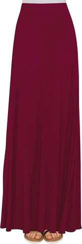 Lock and Love Women's Styleish Print/Solid High Waist Flare Long Maxi Skirt in Saudi Arabia