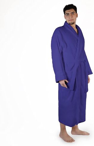 Superior Men's Traditional Premium Turkish Cotton Lightweight Long Bathrobe with Pockets in Saudi Arabia