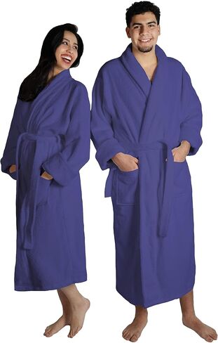 Superior Men's Traditional Premium Turkish Cotton Lightweight Long Bathrobe with Pockets in Saudi Arabia