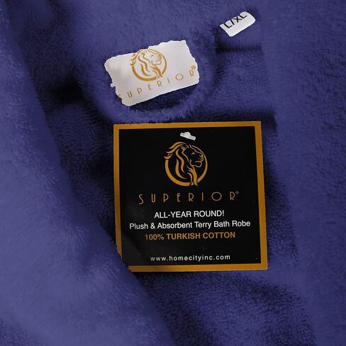Superior Men's Traditional Premium Turkish Cotton Lightweight Long Bathrobe with Pockets in Saudi Arabia