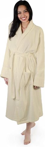 رداء حمام طويل خفيف الوزن من القطن التركي الفاخر التقليدي للرجال مع جيوب in Kuwait