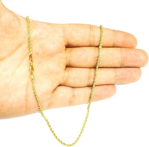Jewelry Affairs 14K Yellow Gold Filled Solid Rope Chain Necklace, 2.1mm in Saudi Arabia