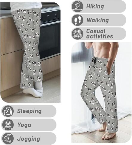 Cute Pattern Men's Pajama Pants Lightweight Lounge Pants Comfy Drawstring Sleep PJ Bottom with Pockets Sweatpants in Kuwait