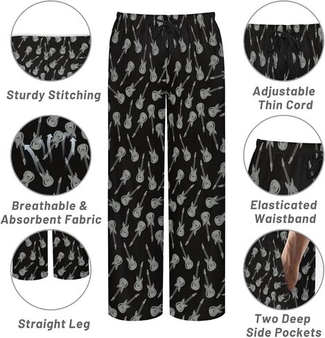 Cute Pattern Men's Pajama Pants Lightweight Lounge Pants Comfy Drawstring Sleep PJ Bottom with Pockets Sweatpants in Kuwait