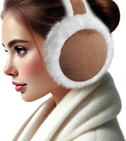 Earmuffs For Women Winter -Foldable Faux Fur Earmuffs Stocking Stuffers For Adults Women Christmas Presents in Saudi Arabia