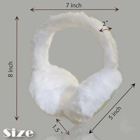 Earmuffs For Women Winter -Foldable Faux Fur Earmuffs Stocking Stuffers For Adults Women Christmas Presents in Saudi Arabia