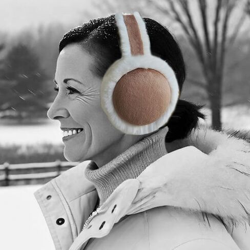Earmuffs For Women Winter -Foldable Faux Fur Earmuffs Stocking Stuffers For Adults Women Christmas Presents in Saudi Arabia