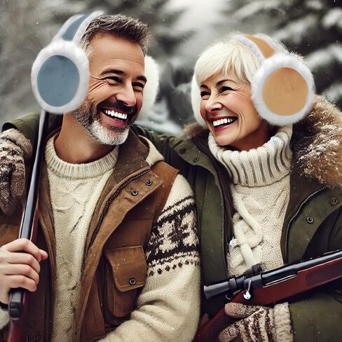 Earmuffs For Women Winter -Foldable Faux Fur Earmuffs Stocking Stuffers For Adults Women Christmas Presents in Saudi Arabia