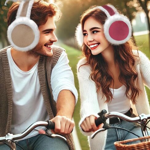 Earmuffs For Women Winter -Foldable Faux Fur Earmuffs Stocking Stuffers For Adults Women Christmas Presents in Saudi Arabia