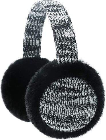 RAOEXI Winter Ear Muffs For Kids Warm Furry Knit Girls Earmuffs Boys Baby Plush Toddler Ear Warmers Outdoor Ear Covers in Saudi Arabia
