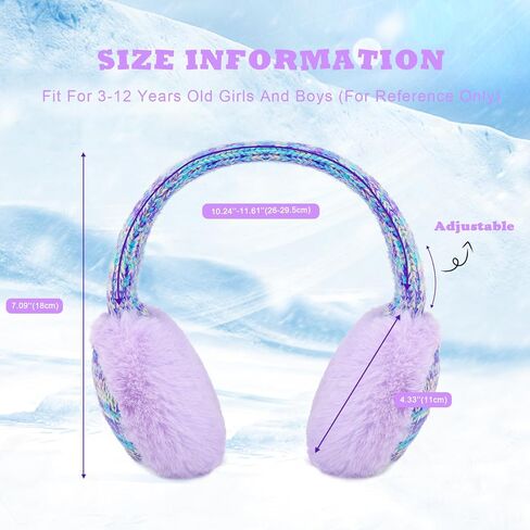 RAOEXI Winter Ear Muffs For Kids Warm Furry Knit Girls Earmuffs Boys Baby Plush Toddler Ear Warmers Outdoor Ear Covers in Saudi Arabia