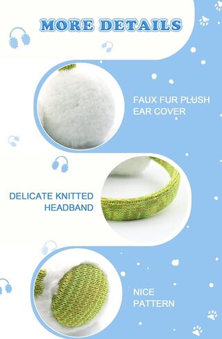 RAOEXI Winter Ear Muffs For Kids Warm Furry Knit Girls Earmuffs Boys Baby Plush Toddler Ear Warmers Outdoor Ear Covers in Saudi Arabia