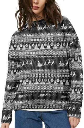 Ugly Christmas Sweater Pullover Sweaters,Colorful and Funny Christmas Sweaters, Christmas Sweater - L in Saudi Arabia