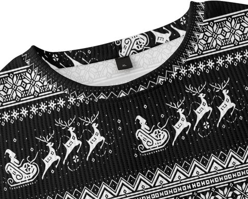 Ugly Christmas Sweater Pullover Sweaters,Colorful and Funny Christmas Sweaters, Christmas Sweater - L in Saudi Arabia