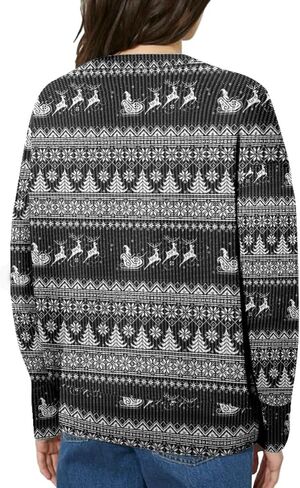 Ugly Christmas Sweater Pullover Sweaters,Colorful and Funny Christmas Sweaters, Christmas Sweater - L in Saudi Arabia