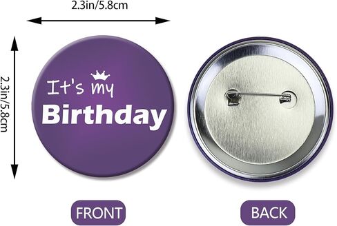 دبوس عيد ميلاد، إنه دبوس عيد ميلادي، دبوس عيد ميلاد فتاة، دبوس عيد ميلاد صبي، دبوس عيد ميلاد سعيد للنساء والرجال، زر عيد ميلاد للأولاد والبنات، دبوس شارة لمستلزمات زينة حفلات أعياد الميلاد in Kuwait