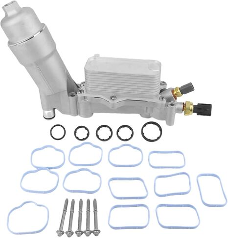 MUNIK Aluminum Engine Oil Cooler&Oil Filter Housing Adapter for Chrysler 200 300 Dodge Charger Grand Cherokee Wrangler Replace# 68105583AF,68105583AA,68105583AB,68105583AC,68105583AD,68105583AE in Saudi Arabia