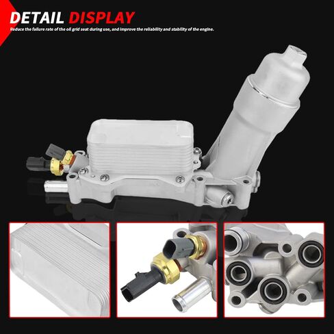 MUNIK Aluminum Engine Oil Cooler&Oil Filter Housing Adapter for Chrysler 200 300 Dodge Charger Grand Cherokee Wrangler Replace# 68105583AF,68105583AA,68105583AB,68105583AC,68105583AD,68105583AE in Saudi Arabia