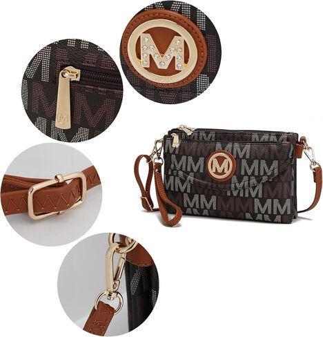 MKF Collection Crossbody Bag for Women Wristlet Strap, Vegan Leather Shoulder Bag Handbag Purse by Mia K in Saudi Arabia