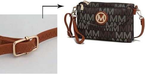 MKF Collection Crossbody Bag for Women Wristlet Strap, Vegan Leather Shoulder Bag Handbag Purse by Mia K in Saudi Arabia