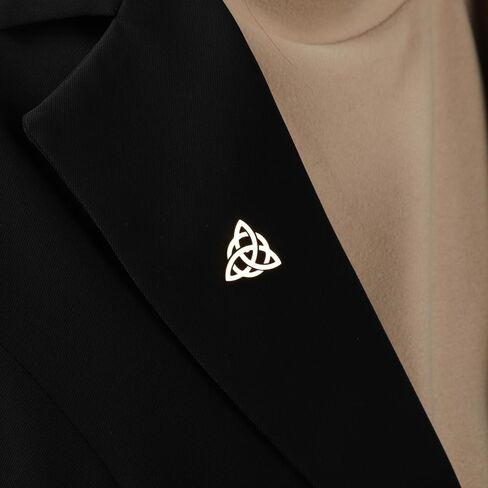 Stainless Steel Celtic Knot Symbol Brooches and Pin for Men Religious Amulet Jewelry in Saudi Arabia