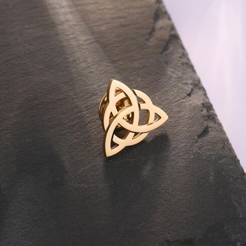 Stainless Steel Celtic Knot Symbol Brooches and Pin for Men Religious Amulet Jewelry in Saudi Arabia