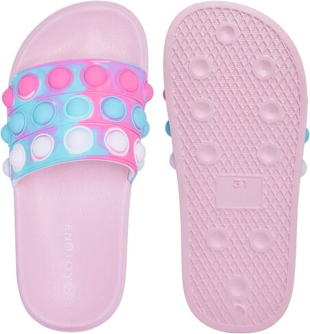 Engtoy Kid Boys Girls Slides Sandals For Kid Unisex Child Slippers Lightweight Non-slip Open Toe Comfy Shower Beach Funny Slide Sandals in Kuwait