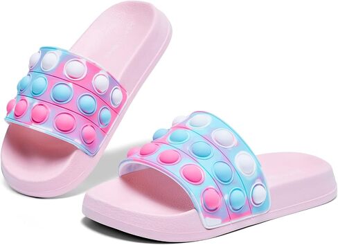 Engtoy Kid Boys Girls Slides Sandals For Kid Unisex Child Slippers Lightweight Non-slip Open Toe Comfy Shower Beach Funny Slide Sandals in Kuwait