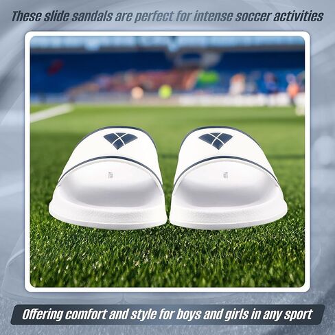 Vizari Youth Soccer Slide Sandals for Comfort and Convenience | Youth Sandals for Post-Game Recovery | Enjoy Casual Wear and Lightweight Feel with Boys Flip Flops and Girl Sandal in Saudi Arabia