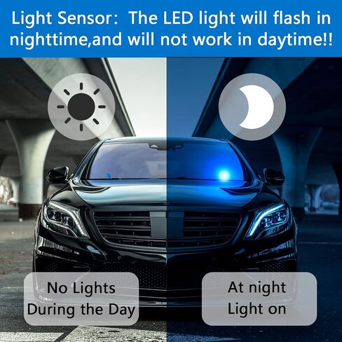 Fake Car Alarm, Dummy Car Alarm,(Batteries Included) Red LED Light Simulate Imitation Security System, Warning Anti-Theft Flash Blinking Lamp,Blue Light (Blue Light-1 Pack) in Saudi Arabia