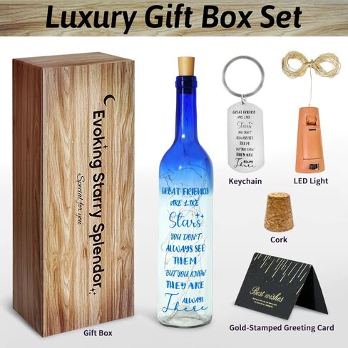 2024 Unique Christmas Gifts for Women - Friendship Friend Gifts for Women, Wine Bottle Lights with Cork, Birthday Friendship Gift Ideas for Women Who Have Everything Girls Boys (Purple) in Saudi Arabia