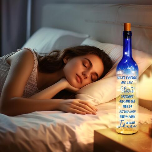 2024 Unique Christmas Gifts for Women - Friendship Friend Gifts for Women, Wine Bottle Lights with Cork, Birthday Friendship Gift Ideas for Women Who Have Everything Girls Boys (Purple) in Saudi Arabia