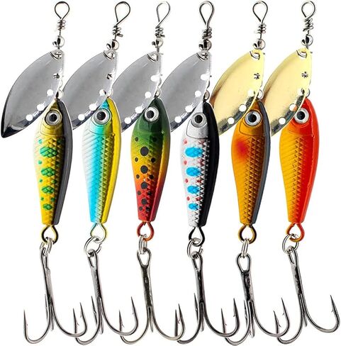 Ghanneey Fishing Jig Spoon Lures VIB Metal Blade Baits Fishing Spoon Crankbaits Set for Trout Bass Salmon Lures Freshwater Saltwater in Saudi Arabia