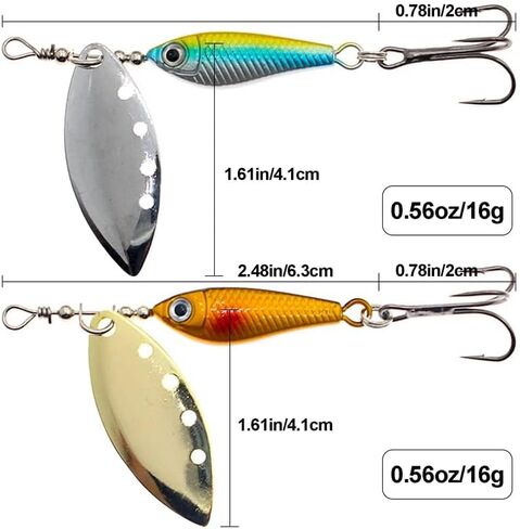 Ghanneey Fishing Jig Spoon Lures VIB Metal Blade Baits Fishing Spoon Crankbaits Set for Trout Bass Salmon Lures Freshwater Saltwater in Saudi Arabia