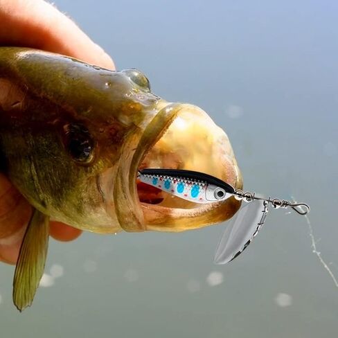 Ghanneey Fishing Jig Spoon Lures VIB Metal Blade Baits Fishing Spoon Crankbaits Set for Trout Bass Salmon Lures Freshwater Saltwater in Saudi Arabia