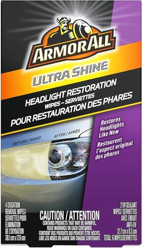 ارمور اول مناديل مبللة لتجديد المصابيح الأمامية - عبوة من 6 قطع فائقة اللمعان in Kuwait
