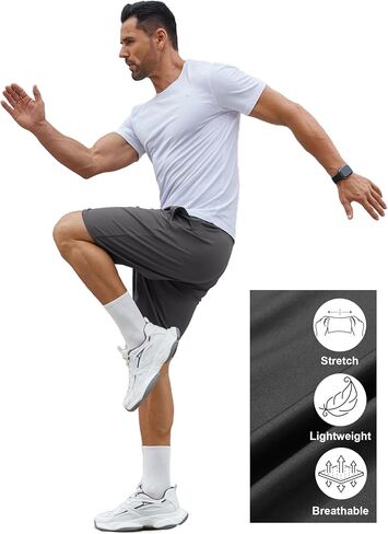 COOFANDY Men's Gym Workout Shorts 7 Inch Stretch Athletic Shorts Lightweight Running Training Short Pants with Pockets in Saudi Arabia