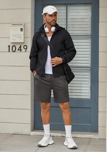 COOFANDY Men's Gym Workout Shorts 7 Inch Stretch Athletic Shorts Lightweight Running Training Short Pants with Pockets in Saudi Arabia