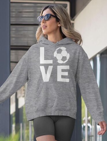 Tstars Love Soccer Hoodie for Women Teen Girls Novelty Gifts for Coaches Fans Players Sweatshirt Hoodies in Saudi Arabia