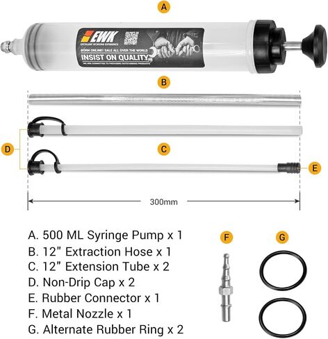 EWK 200cc مستخرج السوائل، مضخة الاستخلاص والتعبئة، حقنة تغيير الزيت مع خرطوم وأنبوب، حقنة زيت السيارات، جهاز تفريغ تغيير زيت السوائل in Saudi Arabia