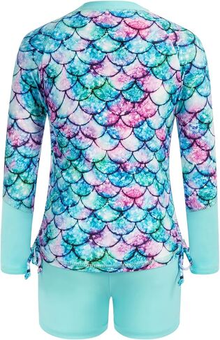 GRACE KARIN Girls Swimsuit Long Sleeve Rashguard Set 2-Piece Bathing Suit 6-14Y in Saudi Arabia