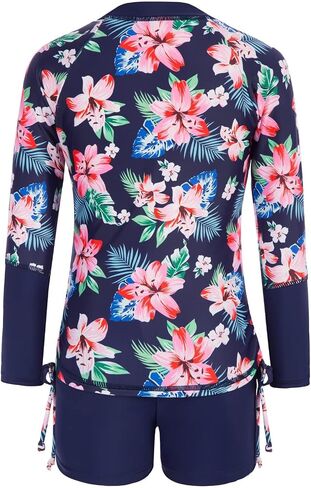 GRACE KARIN Girls Swimsuit Long Sleeve Rashguard Set 2-Piece Bathing Suit 6-14Y in Saudi Arabia